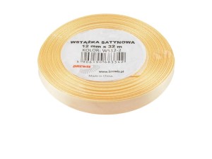 WSTĄŻKA SATYNOWA ECRU 12MMX32M