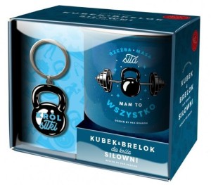 ZESTAW KUBEK + BRELOK HOBBY-KRÓL SIŁOWNI