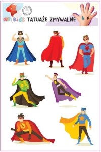 TATUAŻE ZMYWALNE DLA DZIECI SUPERBOHATEROWIE