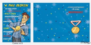 KARNET COMIC B6 + KOPERTA WZÓR NR 08 URODZINY