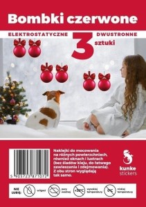BOMBKI DWUSTRONNE ELEKTROSTATYCZNE CZERWONE 3SZT