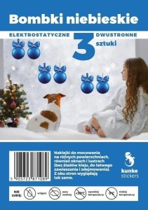 BOMBKI DWUSTRONNE ELEKTROSTATYCZNE NIEBIESKI 3SZT