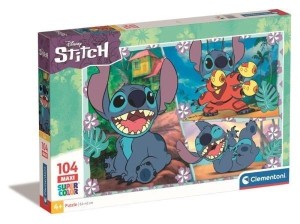 PUZZLE 104 MAXI SUPER KOLOR STITCH, CLEMENTONI