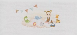 KARNET NARODZINY/ROCZEK DL D03 - DZIEWCZYNKA Z ZAB