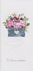 KARNET URODZINY DL US - KWIATY W SKRZYNCE