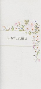 KARNET ŚLUB DL S62 - W DNIU ŚLUBU