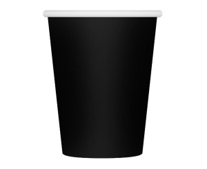 KUBECZKI PAPIEROWE CZARNE 250ML 6SZT