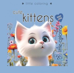 KOLOROWANKA 140X140 SŁODKIE KOTKI NIEBIESKA