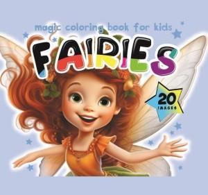 KOLOROWANKA 140X140 WRÓŻKI FAIRIES NIEBIESKA