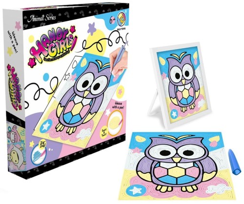 Zestaw kreatywny obrazek z włóczką, Trifox