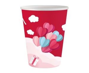 KUBECZKI PAPIEROWE LOVE 250ML 6SZT