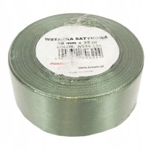 WSTĄŻKA SATYNOWA KHAKI 38MM X 32M