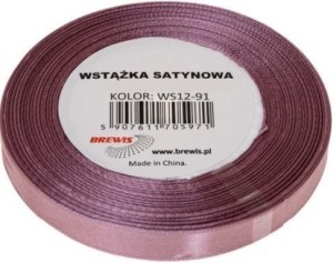 WSTĄŻKA SATYNOWA CIEMNY RÓŻ 25MM X 32M