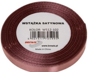 WSTĄŻKA SATYNOWA BRUDNY RÓŻ 38MM X 32M