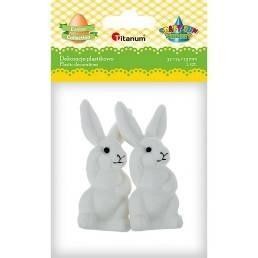 ZAJĄC FLOKOWANY 32X74X25MM BIAŁY 2SZT