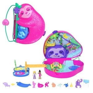 POLLY POCKET. KOMPAKTOWA TOREBKA RODZINA LENIWCÓW