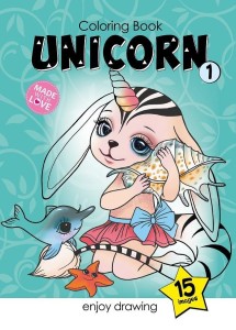 KOLOROWANKA A4 15 OBRAZKÓW JEDNOROŻCE 1