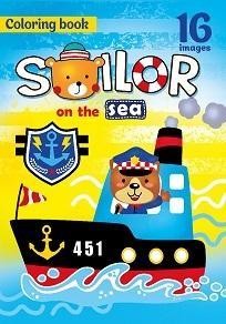 KOLOROWANKA A4 16 OBRAZKÓW NA MORZU