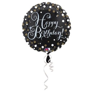 BALON FOLIOWY SPARKLING BIRTHDAY STANDARD 43CM