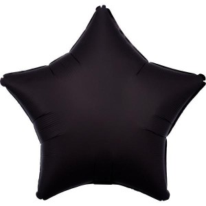 BALON FOLIOWY LUSTRE BLACK GWIAZDA 48CM