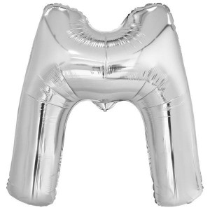 BALON FOLIOWY LITERA M SREBRNA 69,5X86CM