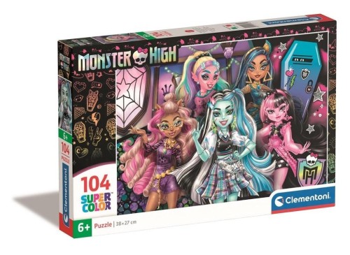 Puzzle 104 Super Kolor Monster High, Clementoni