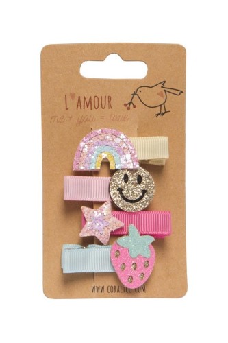 Klipsy z brokatem, Coralico