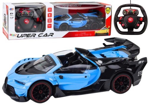 Samochód sportowy RC 1:12 niebieski, Leantoys