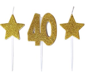 ŚWIECZKI URODZINOWE 40 Z GWIAZDKI