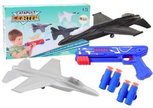 PISTOLET NA STRZAŁKI 2W1 WYRZUTNIA SAMOLOTÓW NIEB