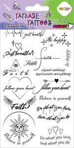 TATUAŻE ZMYWALNE WORDS HAPPY COLOR, GDD