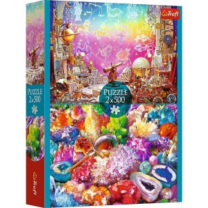 PUZZLE 2X500 KOSMOS I KRYSZTAŁY TREFL, TREFL