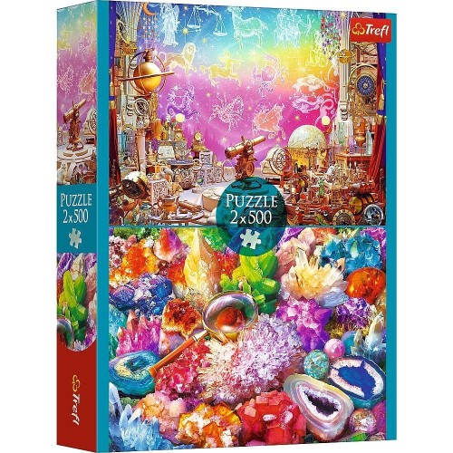 Puzzle 2x500 Kosmos i kryształy TREFL, Trefl