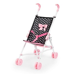 WÓZEK SPACERÓWKA DLA LALEK CZARNY BUGGY