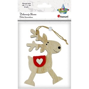 ZAWIESZKA DREWNIANA RENIFER 90X130MM