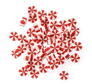 KORALIKI POLIMEROWE CUKIERKI SWIĄTECZNE 1CM 48SZT