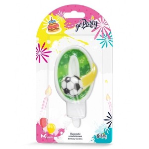 ŚWIECZKA URODZINOWA 0 PIŁKA 8CM