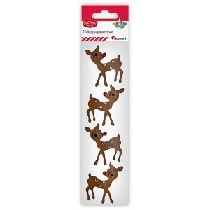 DEKORACJE SAMOPRZYLEPNE 3D RENIFERY 4SZT