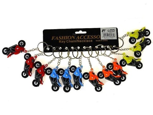 Brelok silikonowy motocykl 12szt, ADAR