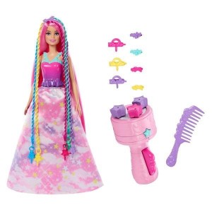 BARBIE DREAMTOPIA KSIĘŻNICZKA ZAKRĘCONE PASEMKA
