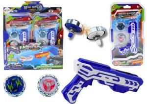 ZESTAW PISTOLET WYRZUTNIA 2 METALOWE KRĄŻKI NIEB