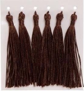 FRĘDZELKI CHWOSTY OZDOBNE BRĄZOWE 8CM 6SZT