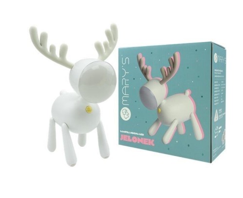 Lampka nocna LED jelonek biały, Mary's