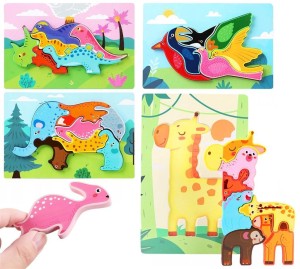 UKŁADANKA DREWNIANA ZWIERZĘTA, TRIFOX