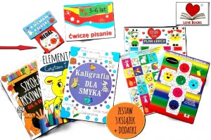 ĆWICZĘ PISANIE 3-6 LAT. ZESTAW 3 KSIĄŻEK Z DODATKA