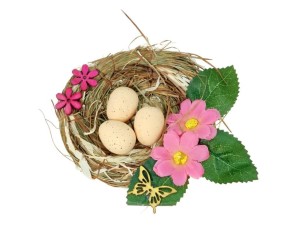 KOSZYK Z PISANKAMI 13X11X4CM