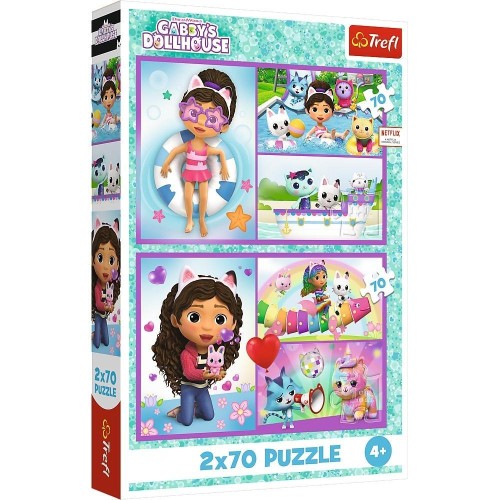 Puzzle 2x70 Baw się z Gabby TREFL, Trefl