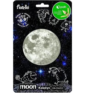 NAKLEJKA FLUORESCENCYJNA KSIĘŻYC 9CM, FIORELLO
