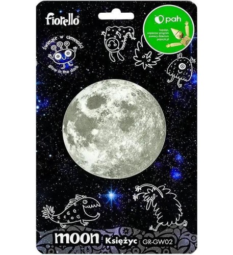 Naklejka fluorescencyjna Księżyc 9cm, Fiorello