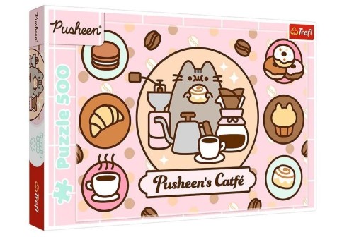 Puzzle 500 Pusheen w kawiarni TREFL, Trefl